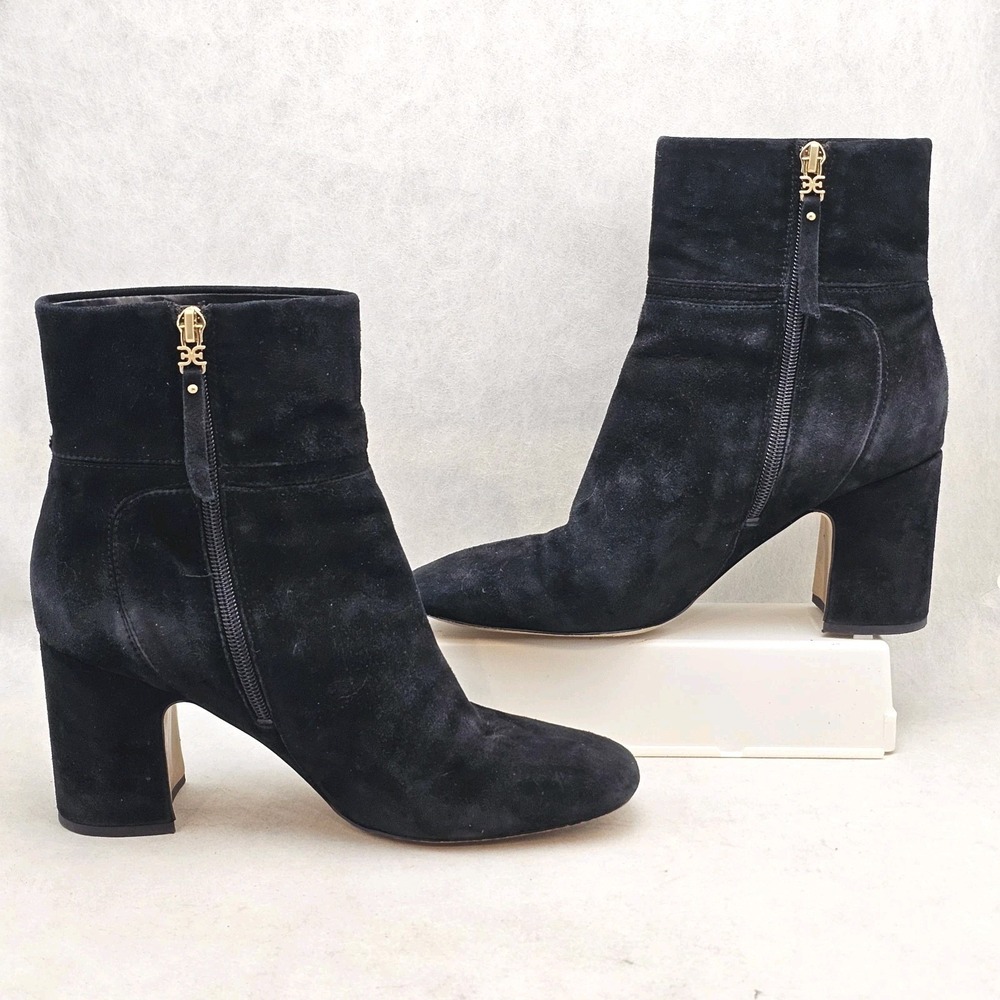 EUC Sam Edelman Florah Booties Women's Chic Black Suede High Ankle Size 9 - Picture 2 of 13